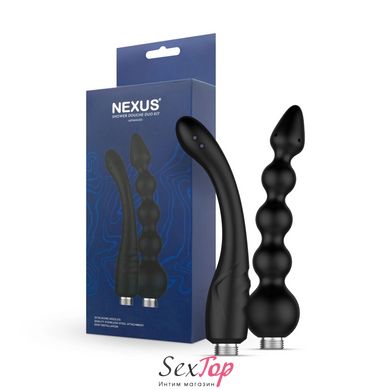 Набор насадок для анального душа Nexus ADVANCED Shower Douche Duo Kit - Black SO9858 фото