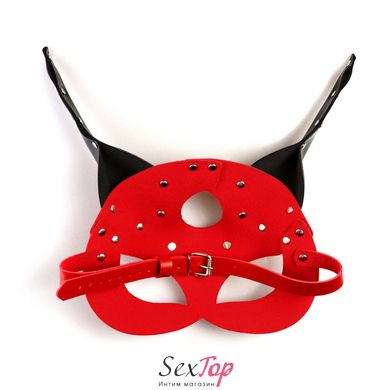 Кожаная маска Art of Sex - Lucifer Red&Black SO9813 фото