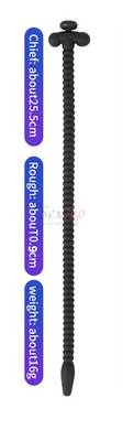 Силіконовий стимулятор уретрі із пробкою Silicone Hollow Urethral Catheter Dilator - фото товару 2