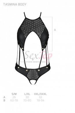 Распродажа!!! Боди из эко-кожи с ремешками и перфорацией Tamaris Body black L/XL &mdash; Passion, Черный - 10