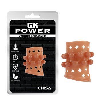 Эрекционное кольцо для члена телесного цвета Chisa Overtime Enhancer размер M, Телесный - 1
