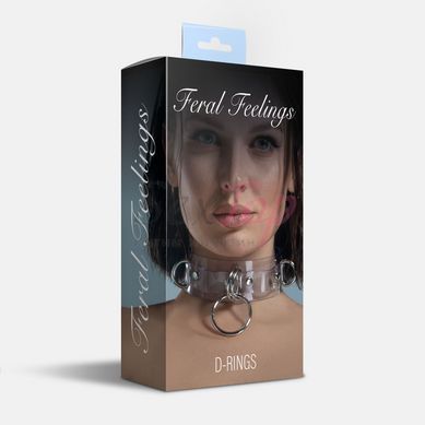 Ошейник для фиксации Feral Feelings - D-Rings Trasparent &mdash;  фото товара 2