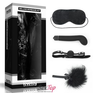 Набор для сексуальных бдсм игр Deluxe Bondage Kit (маска, g-вибратор, кляп, тиклер) IXI40359 фото