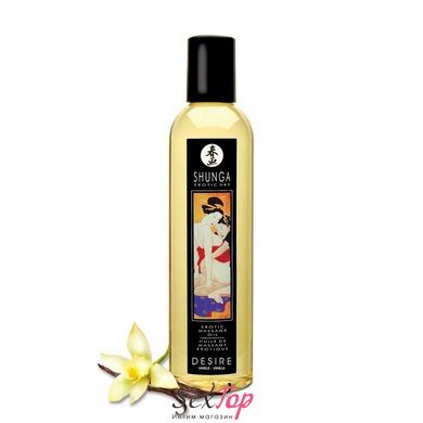 Массажное масло Shunga Desire - Vanilla (250 мл) натуральное увлажняющее SO2870 фото