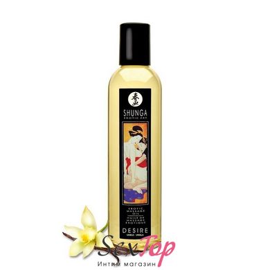 Масажне масло Shunga Desire - Vanilla (250 мл) натуральне зволожуючий SO2870 фото