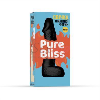 Свічка у вигляді члена Pure Bliss MINI Black 15 см - фото товару 6
