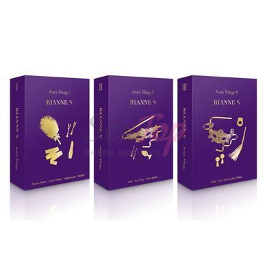 Романтичний подарунковий набір RIANNE S Ana's Trilogy Set I: помада-вібратор, затискачі, пов'язка - фото товару 9
