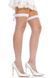Чулки-сетка со швом сзади Leg Avenue Bow back seam thigh highs One size White, атласный бант &mdash; фото 2 из 4