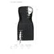 Мини-платье из экокожи CELINE CHEMISE black XXL/XXXL — Passion: шнуровка, трусики в комплекте SO6408 фото 7