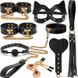Элитный набор бдсм аксессуаров Golden Leather Bondage Kit 8 Pieces IXI61257 фото 1