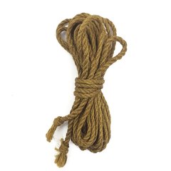 Джутовая веревка BDSM 8 метров, 6 мм, цвет золотой SO5207 фото