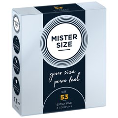 Презервативы Mister Size - pure feel - 53 (3 condoms), толщина 0,05 мм SO8034 фото