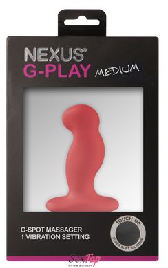 Вібромасажер простати Nexus G-Play Plus M Red, макс діаметр 3 см, перезаряджається GPM003 фото