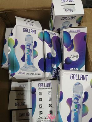 Прозорий фалоімітатор Alive Gallant Jelly Dildo (м'ята упаковка) SO6025-R фото