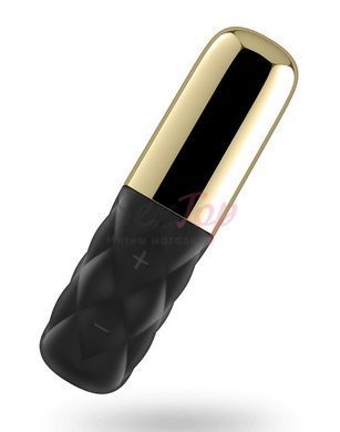 Мощный мини-вибратор Satisfyer Sparkling Darling Gold со съемным колпачком, 15 режимов работы &mdash;  фото товара 2