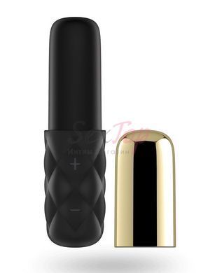 Мощный мини-вибратор Satisfyer Sparkling Darling Gold со съемным колпачком, 15 режимов работы &mdash;  фото товара 3