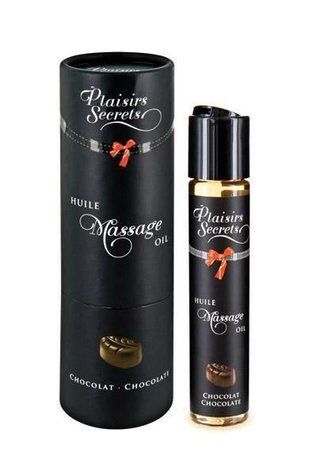 Массажное масло Plaisirs Secrets Chocolate (59 мл) с афродизиаками, съедобное, подарочная упаковка &mdash;  фото товара 1