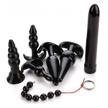 Универсальный набор анальных игрушек 7 в 1 Sex Suit Safety Silicone Black &mdash;  фото товара 1
