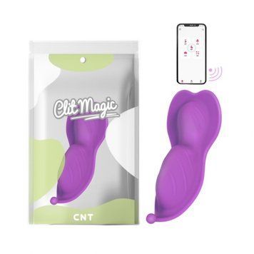 Смарт вібротрусики для стимуляції клітора фіолетового кольору Cnt Secret Tease Panty Vibe App Version, Фиолетовый - 1