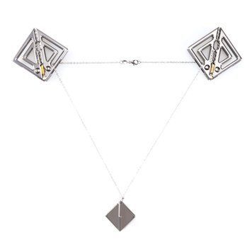 Зажимы для сосков с легкой подвеской LOCKINK Adjustable Nipple Clamps with Light Pendant - Grey,  - 1