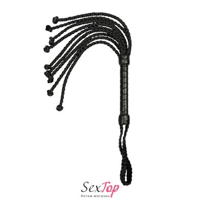 Ажурная плеть Кошка из экокожи Art of Sex - Kani, цвет черный SO9666 фото