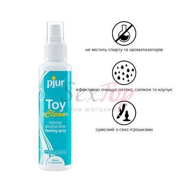 Антибактериальный спрей для секс-игрушек pjur Toy Clean 100 мл без спирта, деликатный &mdash;  фото товара 2