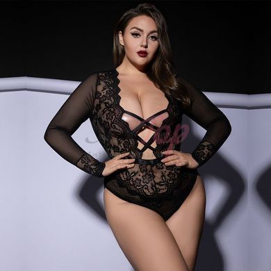 Боді JSY P61139 Black Plus Size - фото товару 5
