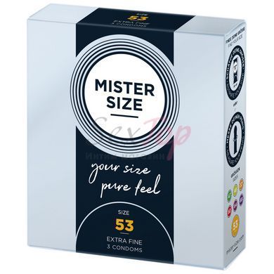 Презервативы Mister Size - pure feel - 53 (3 condoms), толщина 0,05 мм &mdash;  фото товара 2