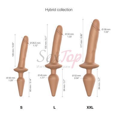 Анальная пробка с дилдо 2в1 Strap-On-Me SWITCH PLUG-IN REALISTIC DILDO &mdash;  фото товара 4