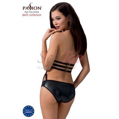 Боді монокіні під латекс Passion Exclusive LAMIS BODY L/XL, black - фото товару 2