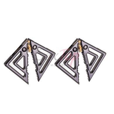Затискачі для сосків з легкої підвіскою LOCKINK Adjustable Nipple Clamps with Light Pendant - Grey - фото товару 7