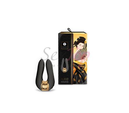 Вибратор для клитора Shunga Aiko Black, гибкие кончики &mdash;  фото товара 7