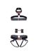 Комплект атласных ремней для бондажа Leg Avenue Satin elastic harness Set, One size, Black SO8558 фото 5
