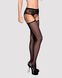 Сітчасті панчохи-стокінги з мереживним поясом Obsessive Garter stockings S307 XL/X, чорні, імітація SO7271 фото 1