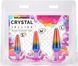 Набор анальных пробок Doc Johnson Crystal Jellies - Anal Trainer Set - Rainbow (мятая упаковка!!!),  фото 9