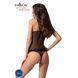 Комплект белья Passion MELISSA SET S/M, black, лиф-сорочка со шнуровкой и трусики &mdash; фото 2 из 7