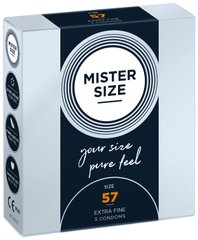 Презервативы Mister Size - pure feel - 57 (3 condoms), толщина 0,05 мм SO8035 фото