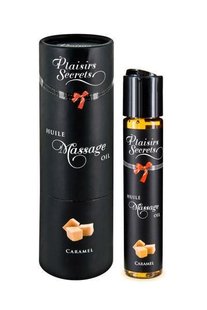 Массажное масло Plaisirs Secrets Caramel (59 мл) с афродизиаками, съедобное, подарочная упаковка - SO1837