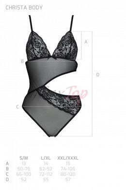 Боди с ажурным лифом Christa Body black L/XL &mdash; Passion &mdash;  фото товара 10