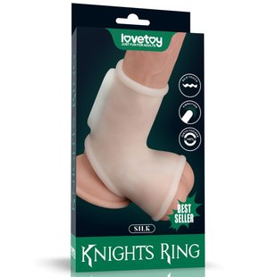 Насадка на пенис Vibrating Silk Knights Ring with Scrotum Sleeve - IXI60778