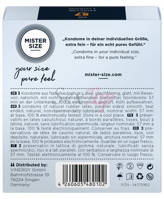 Презервативы Mister Size - pure feel - 57 (3 condoms), толщина 0,05 мм &mdash;  фото товара 3