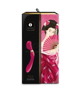 Вибромассажер Shunga Zoa Raspberry, двусторонний &mdash;  фото товара 9
