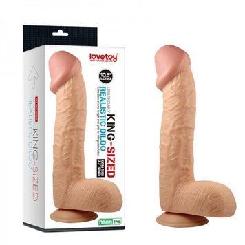 Фалоімітатор 22/5, 3 см великий реалістичний на присоску lovetoy тілесний, Телесный - 1