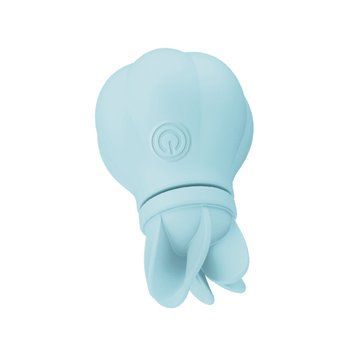 Вибратор Adrien Lastic Caress Blue с крутящимися насадками для стимуляции эрогенных зон,  - 1