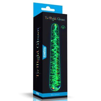 Светящийся стекляный фаллоимитатор Twilight Gleam Glass Dildo-Slim Fantasy, Прозрачный - 1