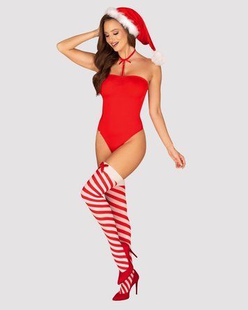 Боди Obsessive Kissmas teddy red L/XL (мятая упаковка!!!) &mdash;  фото товара 1