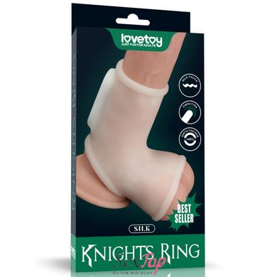 Насадка на пеніс Vibrating Silk Knights Ring with Scrotum Sleeve - IXI60778