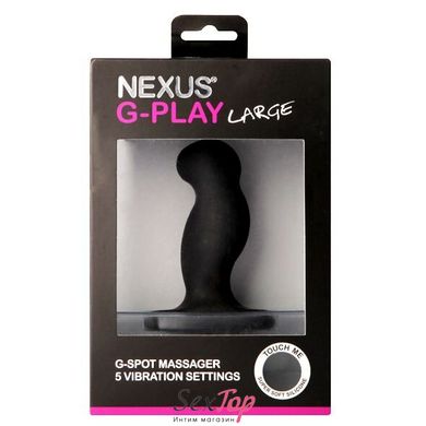 Вибромассажер простаты Nexus G-Play Large Black, 2-в-1 массажер+анальная пробка, макс диаметр 3,5см E21604 фото