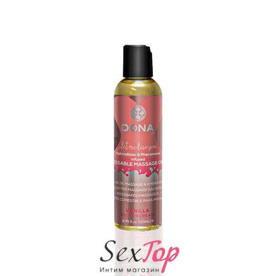 Масажна олія DONA Kissable Massage Oil Vanilla Buttercream (110 мл) можна для оральних пестощів SO1536 фото
