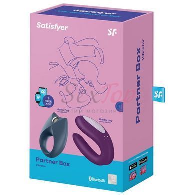 Набір Satisfyer Partner Box 2 (смарт-вібратор для пар Double Joy + віброкільце Royal One) - фото товару 6